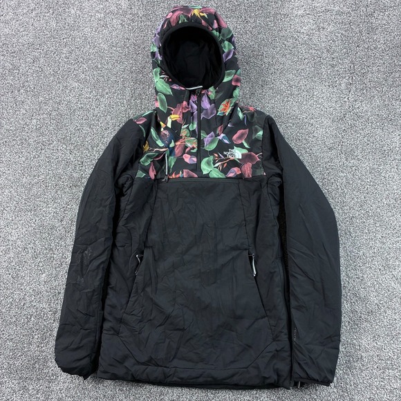 The North Face Ventrix Anorak Jacket Women's XS Black Pullover Floral Puffer - Picture 1 of 7